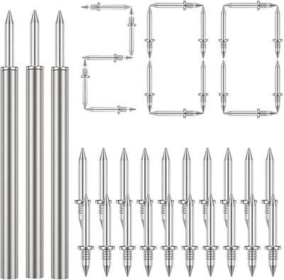 200pcs Seamless Double Head Nail - Dubbele Hoofdspijkers - Geen Sporen Skirting Nail - Onzichtbaar met 2 Spijker Specifieke Mof Gereedschap