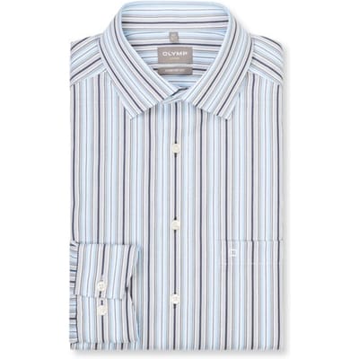 OLYMP Luxor Overhemd, Comfort Fit, New Kent, Bleu