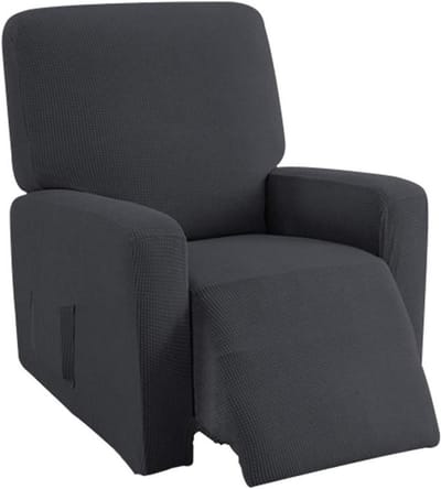 Jacquard Stoelhoes voor Relaxfauteuils, Rekbare Bescherming voor TV Fauteuils, Elastische Hoes in Grijs