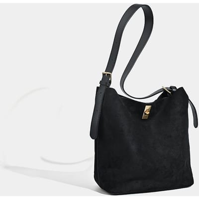 Suède Tas Dames Alles-in-één Vintage Enkele Schouder Crossbody Commuter Draagtas black