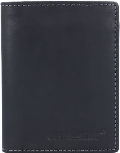 Greenburry Vintage Identiteitskaart etui RFID Leer 9 cm - schwarz