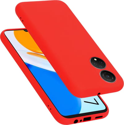 Cadorabo Hoesje geschikt voor Honor X7 in LIQUID ROOD - Beschermhoes gemaakt van flexibel TPU silicone Case Cover