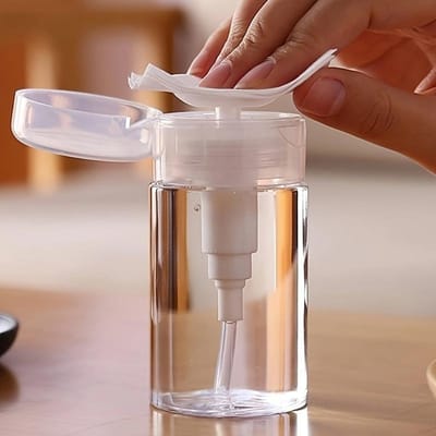 1 Stuk Klassieke Stijl Draagbare Reis Make-up Organizer met Dispenser - Transparante Make-up Opbergcontainer, Duurzaam PE/PP Materiaal
