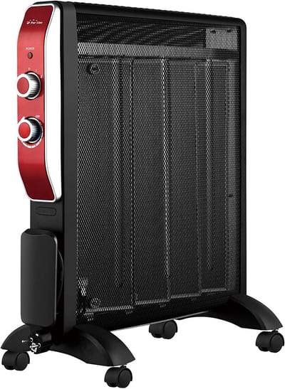 Elektrische Radiator Kachel 2000W met Mica Paneel en Thermostaat - Zwart