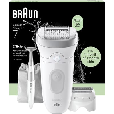 Braun Silk·épil 7 7-241 - Wet & Dry Epilator en Bikinitrimmer - Langdurig Gladde Huid - Brede kop - Ladyshave Scheerkop en Trimkam