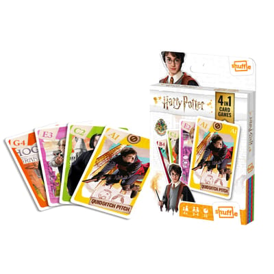 Shuffle Harry Potter - 4-in-1 Kaartspellen (Kwartet, memo, snap, actiespel)