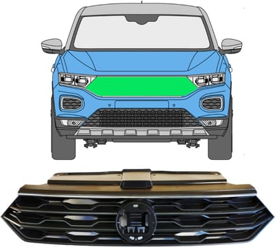 Grill voor Volkswagen T-Roc 2017-
