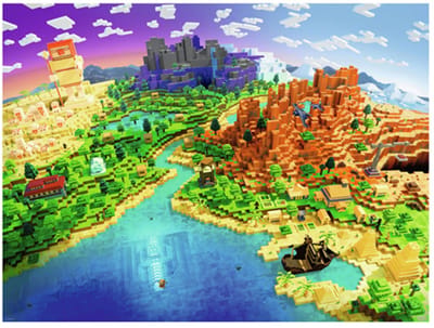 Ravensburger puzzel World of Minecraft - Legpuzzel - 1500 stukjes