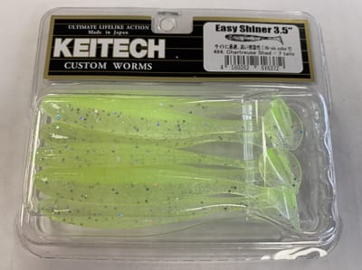 Keitech Easy Shiner 3.5 (9 cm) Softbait - 7 stuks Chartreuse Shad 484T