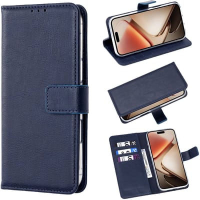 Casemania Hoesje Geschikt voor Samsung Galaxy A17 5G - Donker Blauw - Portemonnee Bookcase met Pasjeshouder en Standaardfunctie