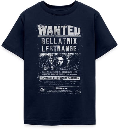 Harry Potter Bellatrix Lestrange Wanted Poster T-Shirt Tiener