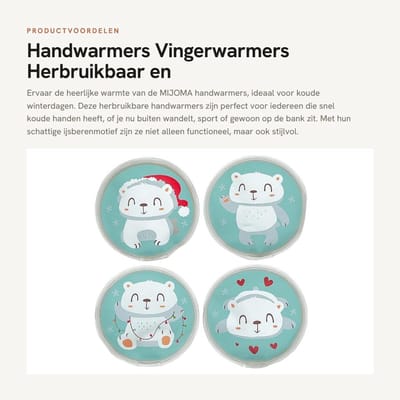 Dailygoods- Handwarmers Oplaadbaar - Herbruikbare Handwarmers - Set van 4 - Huidvriendelijke Kunststof Hoes - Tot 55 °C Warmte - Perfect voor Koude Dagen - Zakwarmers
