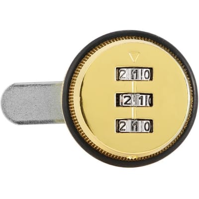 Code mécanique 3 ?Serrure de boîte aux lettres à mot de passe numérique en alliage de zinc 20mm / 0.79in beige