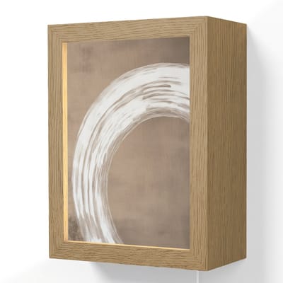 Wandlamp 15x20 cm - Oplaadbaar - Verf - Bruin - Japandi - Wandlampen binnen woonkamer - Slaapkamer lamp met kabel - Decoratieve nachtlamp - Vloerlamp snoer