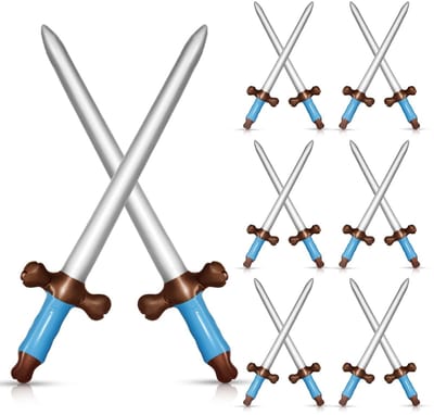 Dailygoods- Opblaasbare Zwaarden Set - 12 Stuks - 24 Inch - Piraten Zwaarden - Verjaardag/Thema Feest - Cosplay Benodigdheden - Podium Rekwisieten - Piratenzwaard