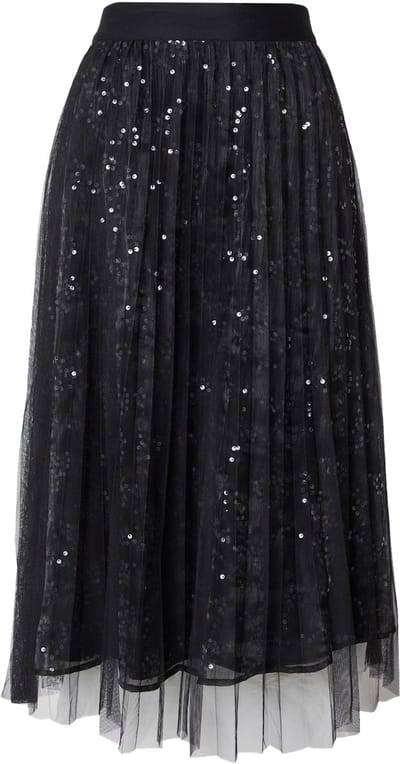 Princess goes Hollywood - zwarte midi rok pailletten - maat 36