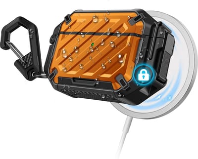 Robuuste Waterdichte Beschermhoes voor AirPods Pro 3 met Karabijnhaak en Sluiting