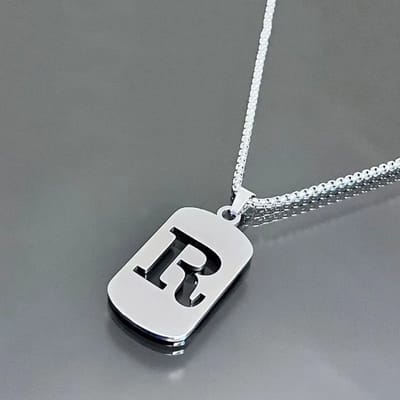 Livano Ketting - Heren - Staal - Nep zilver - Met Hanger - R