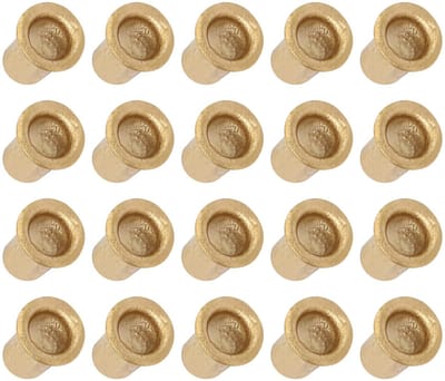 Dailygoods - Klinknagels (M4x6mm) 100st Messing Geplateerd Metaal