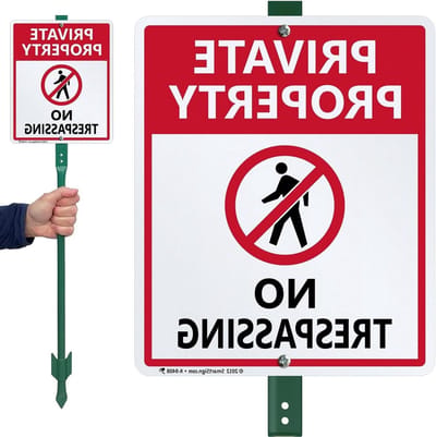 Privé Eigendom Bord - Verboden Toegang Teken - Terrein Afbakenen - Duurzaam Aluminium - 9 x 12 Inch