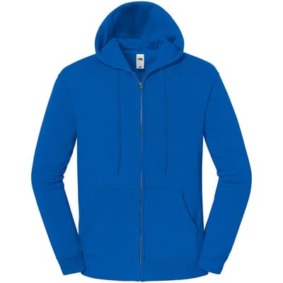 Fruit of the Loom Unisex Volwassen Iconische Premium Full Zip Hoodie (Koningsblauw)