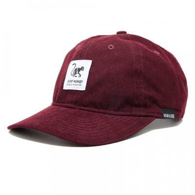 Surf Monkey - Corduroy baseballpet - gerecycled polyester - Eén maat -Granaat