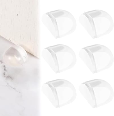 6 Stukken Vloer Deurstopper Rubber Stickers - Transparante Rubber Stoppers voor Thuis en Kantoor - Compatibel met Alle Soorten Vloeren