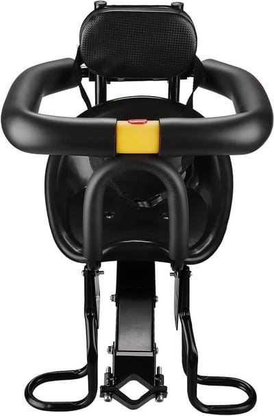 Kinderfietszitje voorzitje voor baby peuter met voetpedalen en rugleuning - Veilig fietsen met kinderen - Geschikt voor MTB en racefietsen