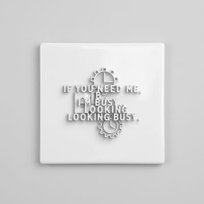 If You Need Me I’m Busy Grappige Quote Keramische Tegel 15x15 cm – Moderne Kantoor- & Wanddecoratie