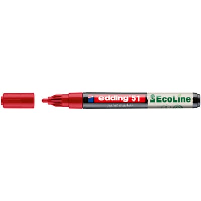 Paintmarker edding 51 EcoLine op waterbasis 1-2mm rood
