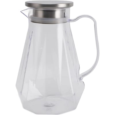 Waterkan met Deksel en Handvat 1500ml Acryl Hittebestendig Helder Waterkoker Kan voor Limonade Style 2