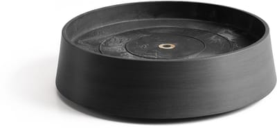 Ecopots Saucer Wheels Oslo - Dark Grey - Ø32,2 x H8,5 cm - Ronde donkergrijze onderschotel op wielen met waterreservoir