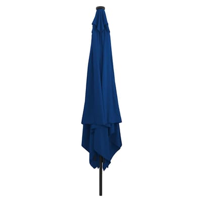 vidaXL - Tuinparasol - 295 - x - 295 - x - 245 - cm - Polyester - en - Staal - Azuurblauw