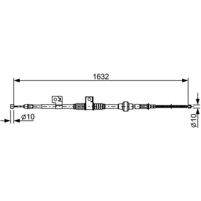 Kabel, parkeerrem BOSCH 1 987 482 519