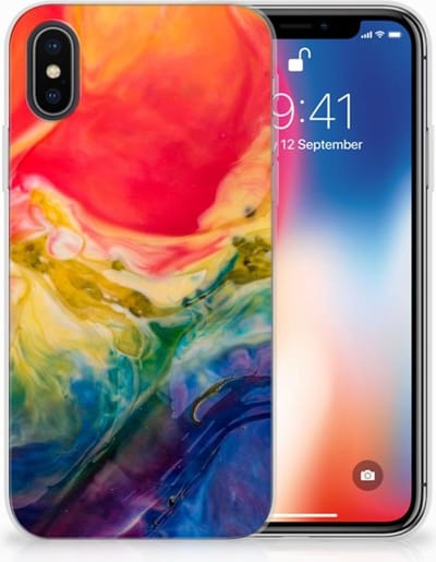 Hoesje maken Apple iPhone X | Xs Watercolor Dark