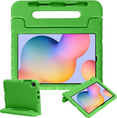Hoesje - Geschikt voor Samsung Galaxy Tab S6 Lite - Kinderhoes Shockproof Bumper - Kidsproof Case - Tablethoes - Kinder Hoes Cover - Groen