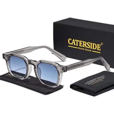 CATERSIDE Mode Mannen Zonnebril Klein Montuur Vierkant Gepersonaliseerd Ontwerp Zonnebril Vrouwen Reizen Feest Zakelijk Festival Cadeau AS picture show