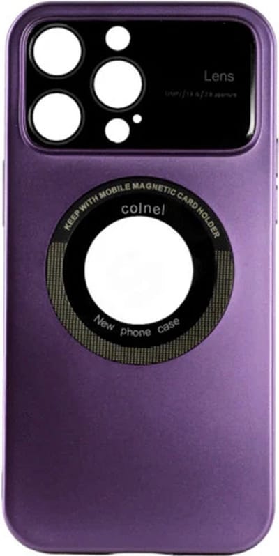 Colnel Hoesje Geschikt voor: Apple iPhone 15 | Compatibel met MagSafe | Back Cover | Camera Lens Screen protector | Paars
