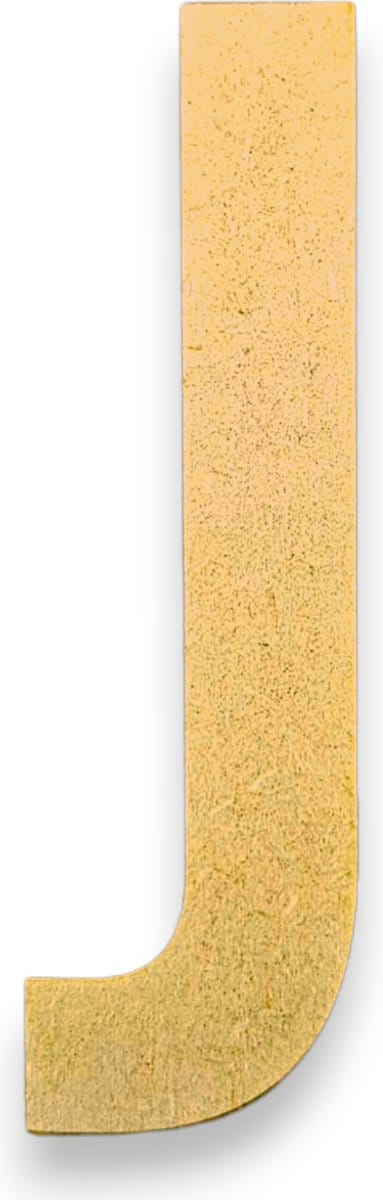 MGM Trading - J - Letters en Cijfers van MDF - 10 cm hoog - 9MM Dik - Beige - Laser gesneden - Per Stuk