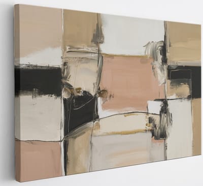Saammp Canvas Schilderij - pastel - Abstract - 30x20 - Foto op canvas - Wanddecoratie - Muurdecoratie Woonkamer - Slaapkamer decoratie - Canvas Print