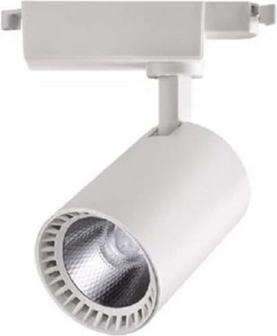 LED Railverlichting - Track Spot - Lion - 10W - 1 Fase - Rond - Warm Wit 2700K - Mat Wit - Aluminium