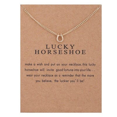 Bixorp Luck Geluksketting met Hoefijzer Goudkleurig - Afscheidscadeau - Cadeau voor Haar / Dames / Vriendin / Mama / Vrouwen - Ketting met Hoefijzer Hanger