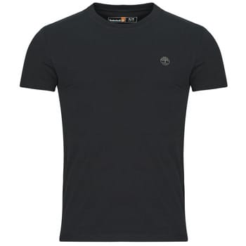 Classic Cotton Jersey T-Shirt Short Sleeve Crew Neck Top - Black