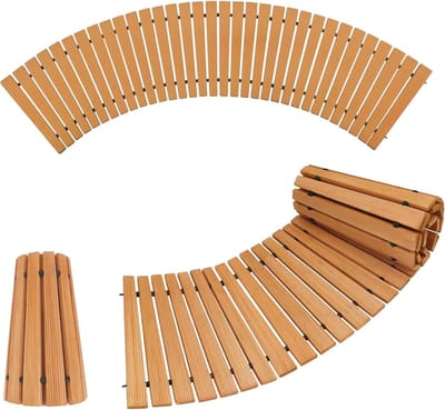 Houten Tuinpad - Loopbrug Ontrollen - Tuin Decoratie - Eenvoudige Installatie - 30cm Breed - Natuurlijk Hout