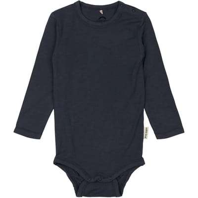 Lange mouwen body van wol/bamboe voor baby's Mikk-Line