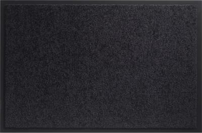 Deurmat schoonloopmat Twister 40 x 60 cm Zwart