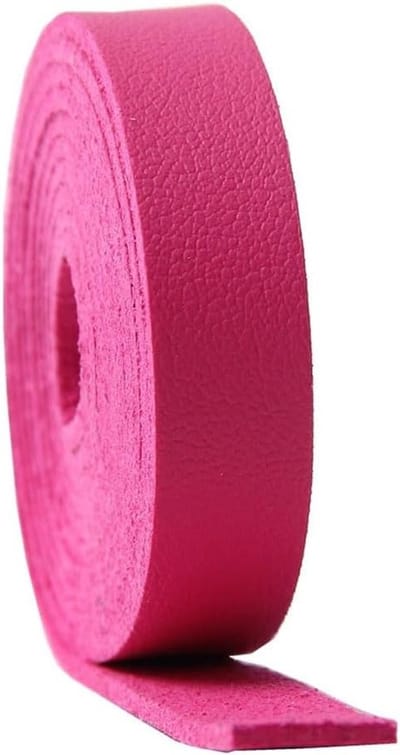 Leren Band, 5 m x 20 mm, Plat Leren Koord, PU Leren Touw voor Creatieve Projecten, DIY Accessoires voor Schouderband, Portemonnee en Riemen