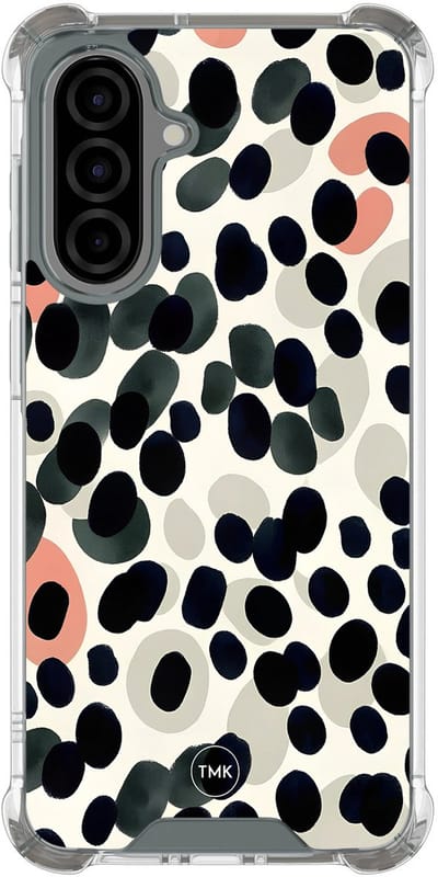 Shockproof hoesje geschikt voor Samsung Galaxy A36 - Modern dots - Schokbestendig - Verhoogde randen - TPU case - Extra Sterke Back Cover - Gestipt - Transparant, Multi