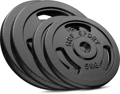 Hop-Sport Gietijzeren Halterschijven Set – Halterschijven – 30 kg – 31 mm – Met Handgrepen
