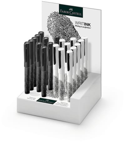 Faber Castell vulpen Faber Castell WRITink Print display 20 stuks zwart/wit